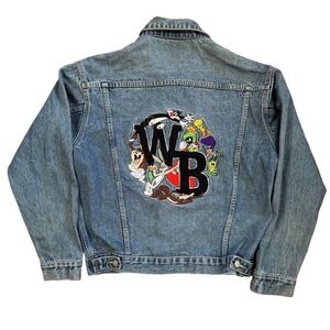 Looney Tunes Embroidery Denim Jacket WB Jean Jacket Size S